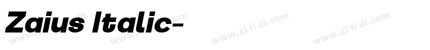 Zaius Italic字体转换